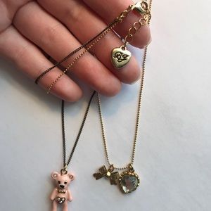 Double chain necklace. Betsey Johnson.